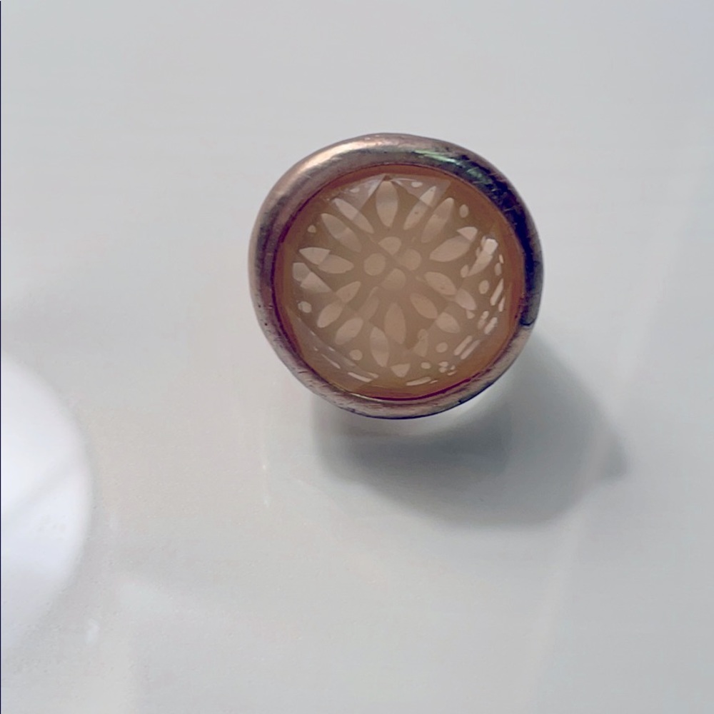 Brushed gold adjustable ring